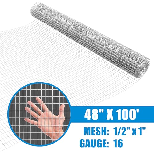 Fencer Wire 16 Gauge Black Vinyl Coated Welded Wire Mesh Size 0.5 inch by 1 inch (4 ft. x 100 ft.) - size: 4 ft. x 100 ft.