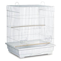 Prevue Pet Products Square Top Parakeet Cage, White - color: White