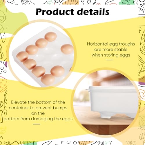 Deviled Egg Carrier with Syringe Stackable Stackable Clear Holder with Lid for Refrigerator Portable 48 Eggs Dispenser Storage Containers Tray(Without Handle) - style: Without Handle