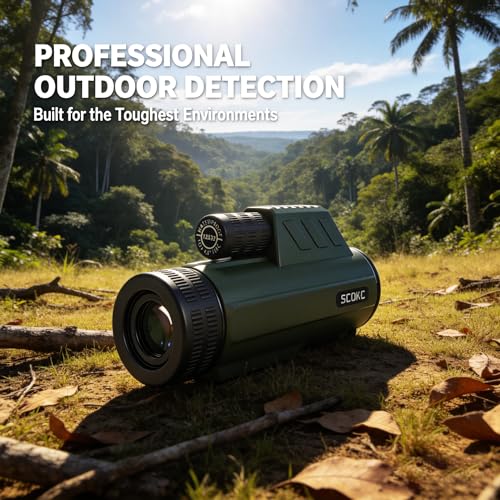 Waterproof Monocular Telescope | Lightweight with Travel Bag, Compact, 12X Magnification, Wide Field of View for Bird Watching, Hunting, Hiking, Camping (12x32, Army Green) - color: army green
