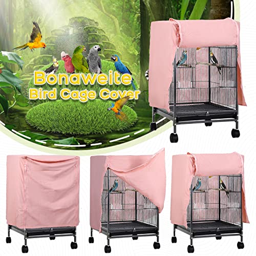QBLEEV Birdcage Cover, Breathable Night Cover for Bird Cages, Parrot Cage Cover Shade Pet Universal Blackout Windproof Light-Proof Sleep Reduces Distractions Night Accessories Cloth Without Cage