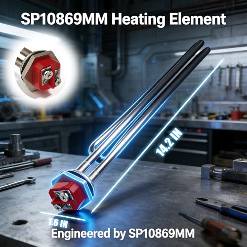 SP10869MM Water Heater Heating Element for Rheem Water Heaters | Electric Water Heater Element,Screw-In 240 Volt 4500 Watt Cartridge