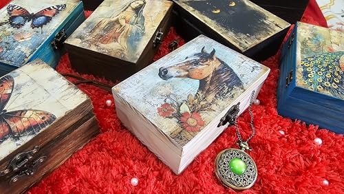 RK Collections Horse Jewelry Trinket Keepsake Box. Animal Home Decor, Gifts for Horse Lovers Case/Holder. (6.5" Horse) - style: Horse