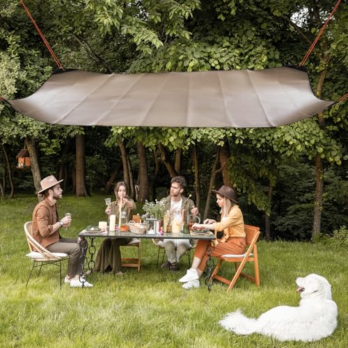 Heavy Duty Survival Blanket, Waterproof Emergency Thermal Tarp, Multipurpose Reflective Insulated All Weather Blankets for Camping Hiking, Brown - color: Brown 83''x59''