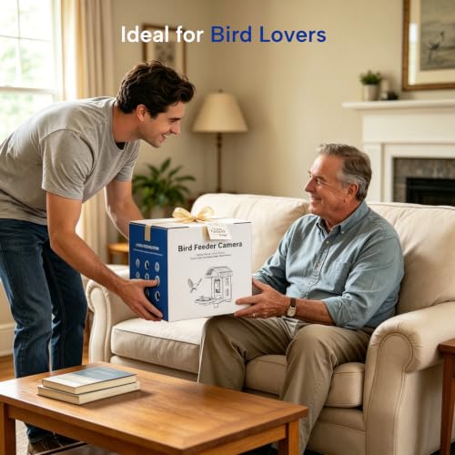 Smart Bird Feeder with Camera Solar Powered, AI Species Identification, 2K HD Video, Instant Arrival Alerts, Weatherproof Design for Outdoor, Best Gift for Bird Lovers(Blue) - color: Blue