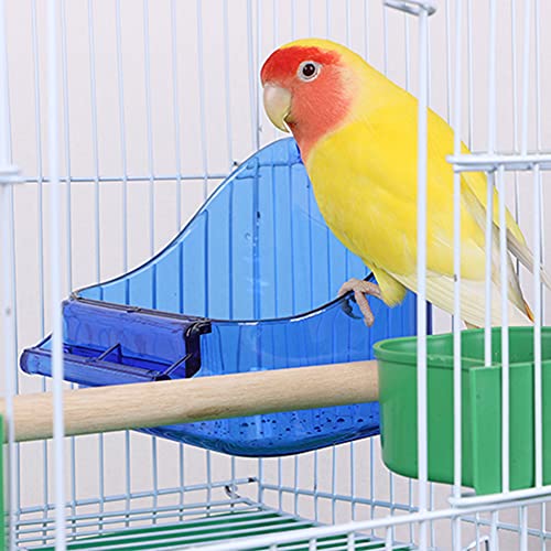 YJJKJ Pet Bird Bath Box, Bird Caged Parrot Bathing Tub, Bird Cage Accessory Bathing Tub Bath for Small Brids Parakeet Canary Budgerigar Lovebirds (Random Color) - color: Random Color