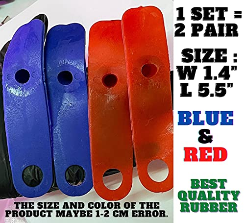 A.D.P. R2 Chicken Supplies Spur & Leg Protect Red Blue 2 Pair, Rooster Booster Protection Rooster Chicken Mitt Safety Poultry Hen Botas para GALLOS BREEDING, Best Rubber