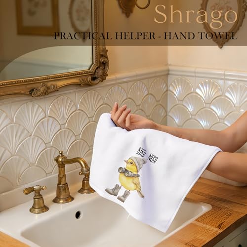 Funny Bird Nerd Kitchen Towels–Upgraded Fabric, Birds Lover Watcher Gift Dish Tea Towels for Kitchen, Birding Gifts Decorative Hand Towels for Bathroom Decor, 16x24 Inch - color: Upgraded Cotton Towel - Bird Nerd