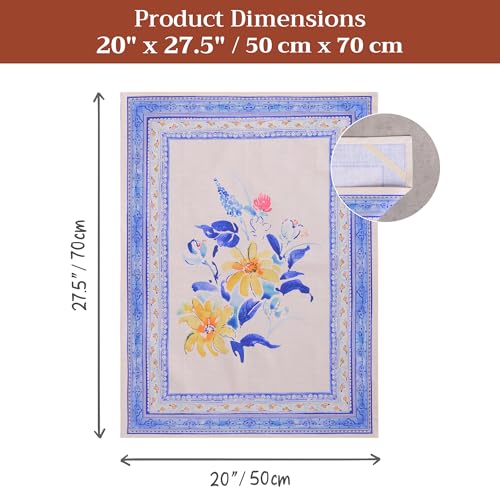 Maison d' Hermine Kitchen Towels Set of 3 Reusable 100% Cotton 27.50" x 20" | Cloth Tea Dish Towels Absorbent with Hanging Loop for Kitchen Dining Party Wedding Hotel Home Spring Summer - Girassol - color: 006 - Girassol