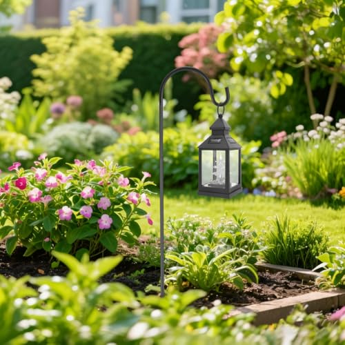 BESPORTBLE 24Inch Shepherd Hooks: 4 Pack Garden Bird Feeder Stand Heavy Duty Shepards for Lanterns Planting Hanger Weddings Decor