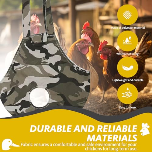 Chicken Holder Bag Chicken Medic Bag Chicken Carrier with Handle Chicken Supplies Catching Hand Bag for Hen Rooster Poultry Chicken Transport (Camouflage (1 Pack)) - color: Camouflage (1 Pack)