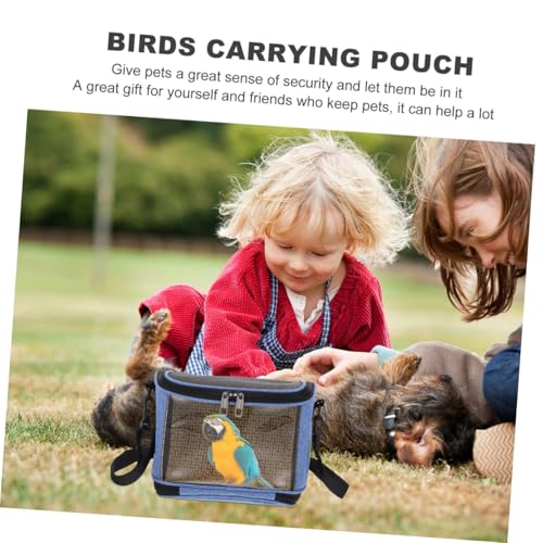 NUOBESTY Transparent Parrot Carrier Bag Capacity Portable Pet Bird Travel Pouch Handheld Outdoor Carrying Bag Breathable Scratch-Resistant Design for Travel