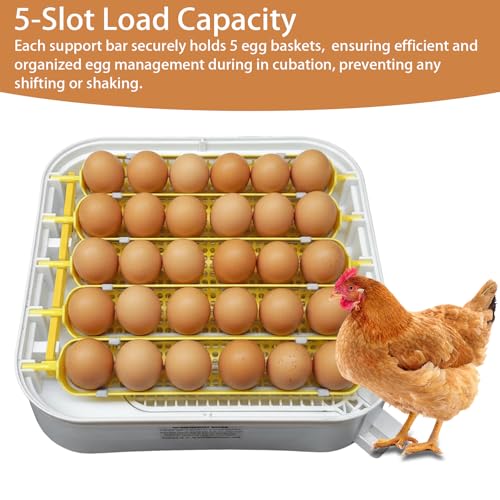 Exclusive 2-Pack Egg Turner Support Bars for Maticoopx 30 Incubator | Holds 5 Baskets Automatic Egg Roller, Sturdy & Durable