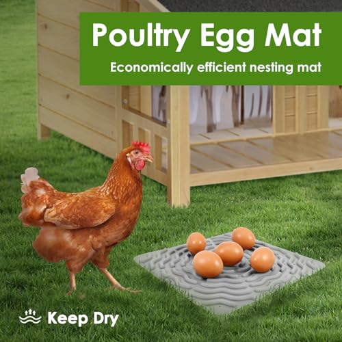 4 Pcs Chicken Nesting Pads, 12 inch Washable & Reusable Nesting Box Mat, Chicken Nest Mats, Soft Silicone Chickens Bedding Pad Laying Egg Mat for Hens Laying Egg