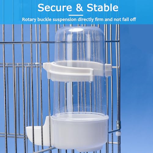 3 Pack Bird Cage Water Dispenser, Hanging Bird Water Feeder for Cage | Parakeet Water Dispenser for Cage, No Spill Automatic Feeder, Parakeet Cage Water Container for Small Birds Parrot Macaw - color: Mix-140ML