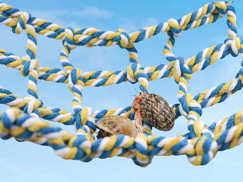 Colorful Bird Rope Net, Rat Climbing Ladder Bridge Toy, Hanging Pet Hammock, Cage Accessories for Small Animals Hamster Parakeets Cockatiels Guinea Pig Chinchilla Ferret - 45 × 7.5 Inch - size: 45 ×7.5 Inch