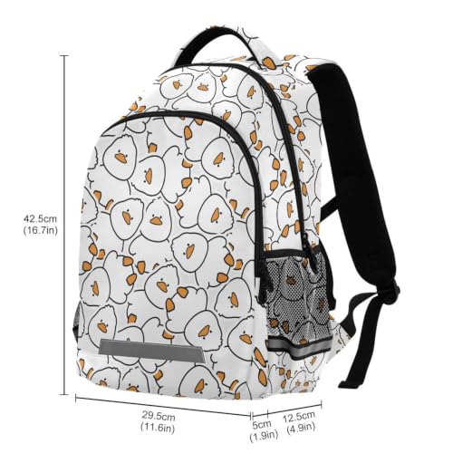 Kids Cute Duck Backpack for Boys Girls School Bags | Elementary Middle, Travel Daypack Lightweight Waterproof with Reflective Strip - color: Cute Duck