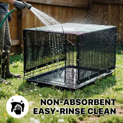 Amgo 6' x 14' Black Dog Kennel Shade Cover, 90% UV Block Shade Cloth, Mesh Tarp with Grommets for Dog Playpen, Dog Pen, Dog Run, Dog Crate, Fence Privacy Screen (We Make Custom Size) - color: Black, size: 0 6' x 1 4' Standard Size