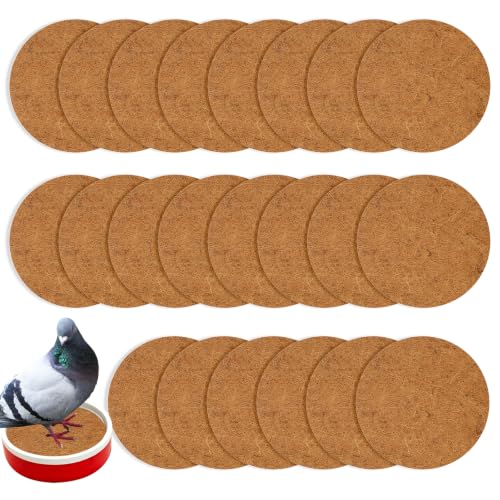 20 Pcs Pigeon Nesting Pads 8 Inch, Natural Coconut Fiber Bird Egg Mat, Birds Breeding Mat for Parakeet Chicken, Pigeon Hatching Bedding Accessories
