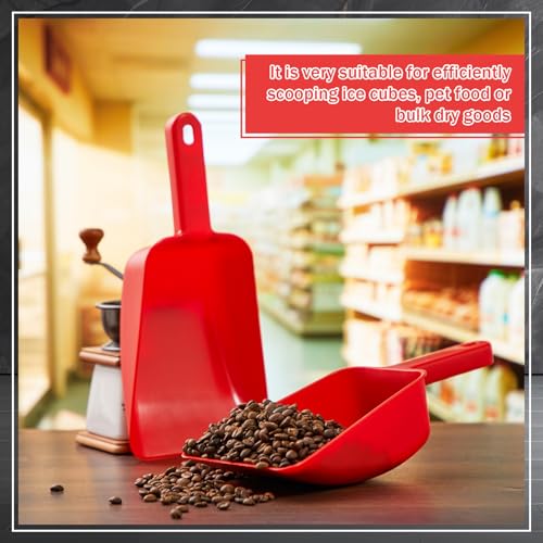 Relaxweex 4 Pack 32 oz Plastic Ice Scoop, Heavy Duty Utility Plastic Hand Scoop for Ice Machine, Flour, Coffee Beans, Pet Dog Food, Large Kitchen Shovel Tool for Restaurant, Bar, Pantry Storage