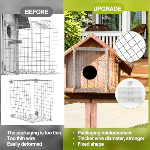 Yaocom 2 Pcs Bluebird House Predator Guards Strong Metal Wire Birdhouse Entrance Protector Guard Bird House Hole Protector Snake Guard for Eastern Bluebird Box