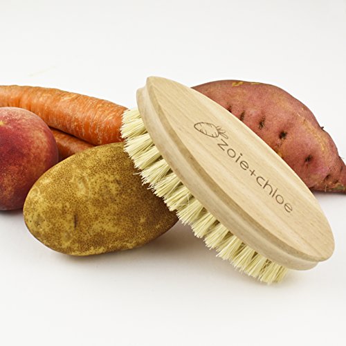Zoie + Chloe 100% Natural Plant-Fiber Soft Bristles Vegetable Brush - size: Large 5.5 INCH