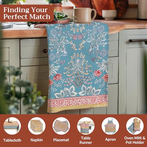 Maison d' Hermine Kitchen Towels Set of 3, 100% Cotton | Reusable, 27.50" x 20" - color: 001 - Marquise