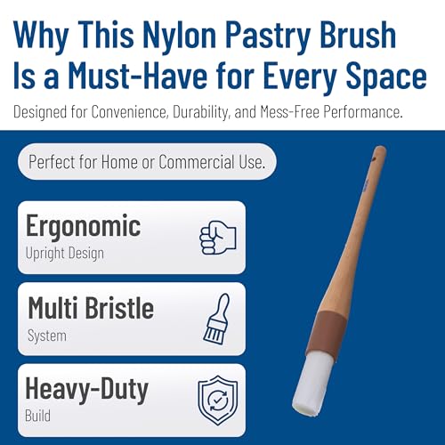 SPARTA Pastry Brush Round – 4040000 Round Basting Brush with Nylon Bristles and Hardwood Handle for Commercial, Kitchens, Restaurants, Catering, 1in - size: 1" Round Brush