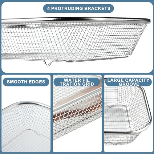 Utensil Drying Rack, 2 Pack Utensils Holder Dishwasher Silverware Basket | Compact Dish Rack, Kitchen Counter Drainer, Chopsticks, Spoons, Forks, Knifes Drainer Organizer - size: 2pcs Large