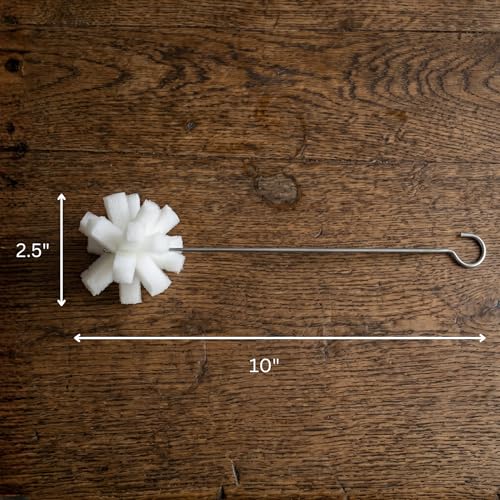 Nectar Feeder Sponge Cleaning Brush - Single | Scratch Free Sponge Mop - Safe for Glass and Plastic Feeders - Built-in Hook for Hang Drying - size: Single