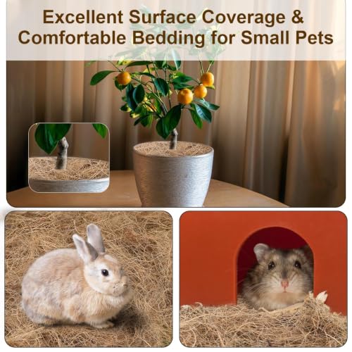 Sukh 3PCS Coconut Fiber for Bird Nest - Bird Nest Bedding for Hummingbird Finch | Coconut Bird Nest Finch Coconut Fiber Loose Bedding Substrate for Laying Eggs, Resting Materials for Birds, Hummingbird Parak