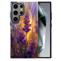 Compatible with Samsung Galaxy S23 Ultra Case,Glossy Case All-Round Protection Shockproof Anti-Scratches TPU Cover,Cases for Man Woman-Stained Glass Lavender in Bloom - color: Stained Glass Lavender in Bloom, size: Galaxy S23 Ultra