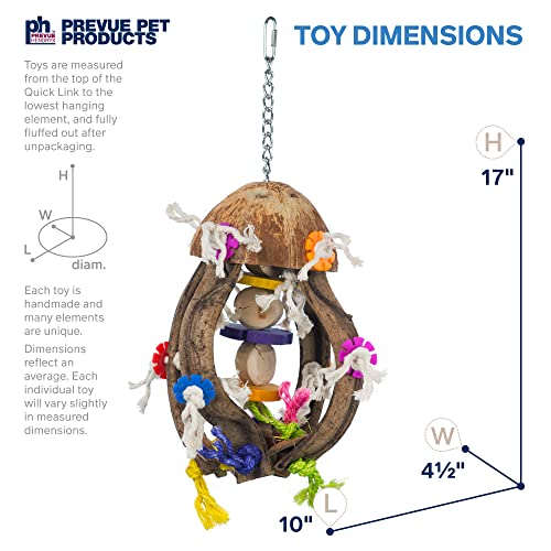 Prevue Pet Products Jellyfish Bird Toy Hanging Cage Toy for Foraging | Accessories for Parrots, Conures, Cockatiels, Budgies, and Medium to Large Birds, Exploration, Beak Exercise and Enrichment