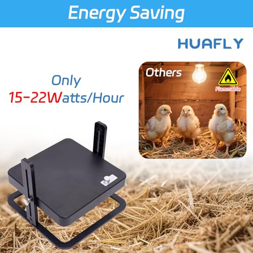HUAFLY Brooder Plate,10" x 10" Temperature Adjustable Brooder Plate for Chicks Ducks,Energy-Saving Chick Heat Plate, Stable Heating Chicken brooder