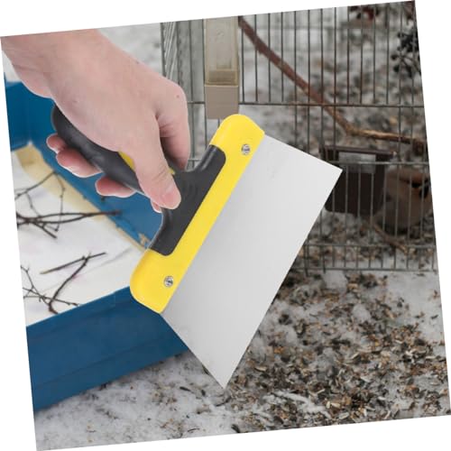 POPETPOP Bird Droppings Cleaning Scraper Stainless Steel Poop Scraper for Bird Cages Efficient Removal Tool for Indoor Outdoor Use for Bird Owners