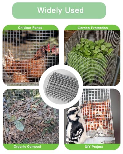 Hardware Cloth 36in x 10ft 1/4 Inch 22 Gauge, Hot-Dipped Galvanized Welded Wire Mesh, Low Carbon Steel, Animal Cage Wire Netting, Garden Wire Mesh - size: 1/4inch 36in×10ft
