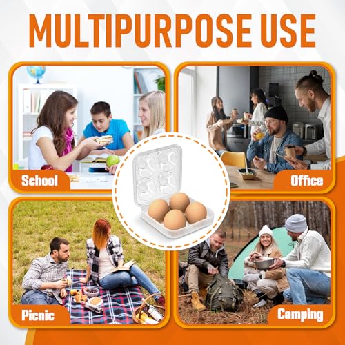 ZPU Egg Holder Camping, 1Pcs 4 Grid Egg Container, Plastic Egg Carrier for Camping Picnic Travel Outdoor Refrigerator Kitchen, Clear White - color: White-1pcs