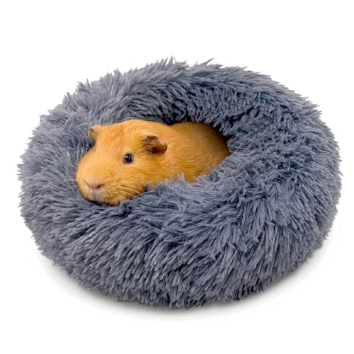 Paw Inspired Furr-O Burrowing Pet Bed Enrichment, Removable Base, Dark Gray | Cozy Carrier Toy, Zip-On Spandex and Fleece Bottoms, Hideout Cage Accessories for Guinea Pigs, Hamsters, Small Pets, Animals - color: Dark Gray