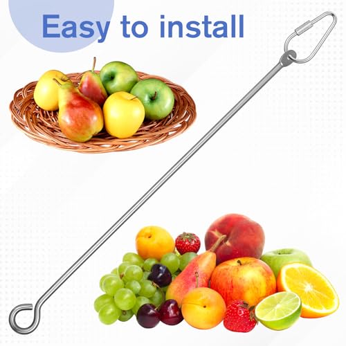3 PCS Bird Food Holder, Stainless Steel Birds Cage Feeder, Bird Treats Skewer Stick Hanging Vegetable Fruit Cage Treating Tool, Feeder Foraging
