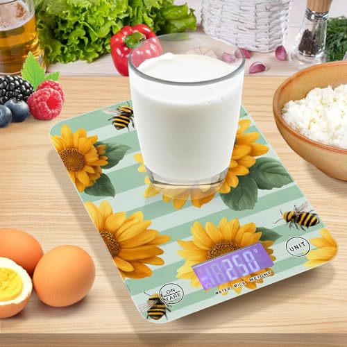 Food Scale Kitchen Scale Food Scales Digital Weight Grams and Ounces Small Electronic Food Scale for Baking Cooking Bee - color: Bee
