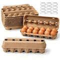 15 Pack Egg Cartons Cheap Bulk, 12 Count Egg Storage Containers Holder, Sturdy Natural Pulp Material Perfect for Storing Extra Eggs - color: 12 Count, 15 Pack