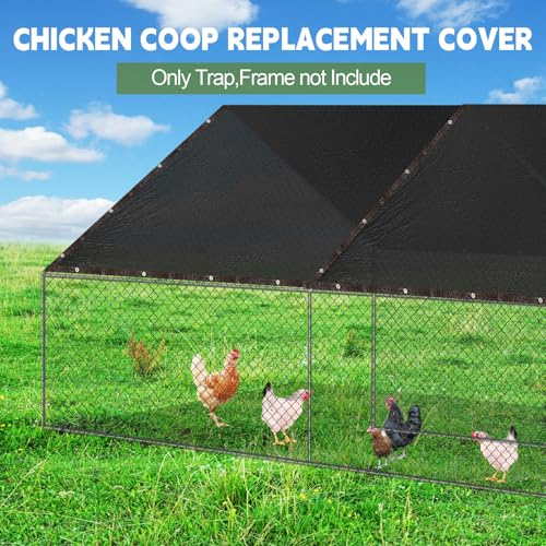 VitalCozy 90% Chicken Coop Shade Cloth, 11.5 x 6.6 ft Breathable Sunproof Chicken Coop Cover with Ball Bungees, Not Waterproof Summer Shade Mesh Net for Poultry, Plants, Greenhouse - color: 90% Shade, size: 11.5"L x 6.6"W x 3.9"H