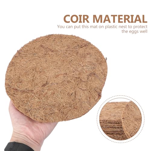 TEHAUX Coconut Fiber Bird Nest Mat 8.1 Inch Dehumidification Racing Pigeon Nest Pad Breathable Durable Bird Breeding Accessory for Egg Protection