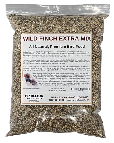 Wild Finch Mix Extra | All-Natural, Premium Bird Seed (9 lbs Resealable Bag)