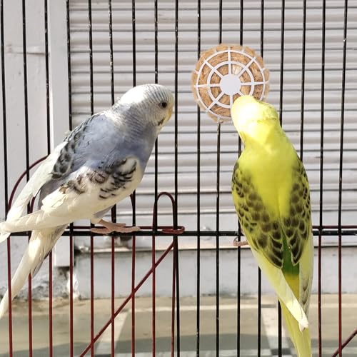MERRYHAPY Bird Nesting Material with Basket Natural Jute and Cotton Mix Bird Nest Material for Parakeet Finch Canary Cockatiel Indoor and Outdoor Nest Building 2.87X2.87X2.55In