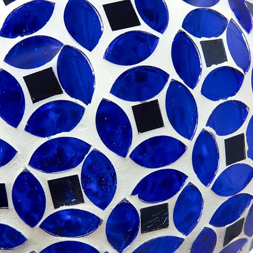 Sunnydaze Mosaic Glass Bird Feeder, Fly-Through, Lavender Mosaic | 6" Small Unique Hanging Bird Feeder for Outdoors, Drainage Hole, Weather-Resistant, Birdfeeder for Cardinals, Jays, & Finches - color: Lavender Mosaic