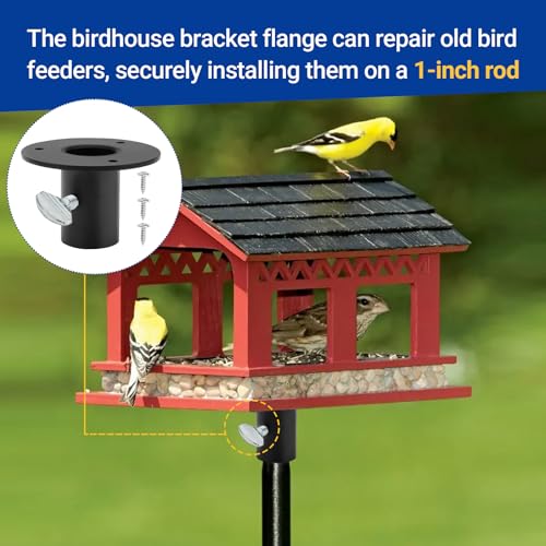 1202 Bird Feeder Pole Mount Flange for Birds Choice 1 in Poles | Bird Feeder 1202 Pole Mounting Flange, Black