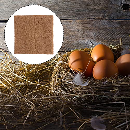 HANABASS 1pc Coconut Fiber Hatching Mat for Poultry Nesting and Incubation Moisture-Absorbing Cushion Natural Dust Coconut Strainer for Chickens and Pet Birds