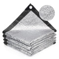 SUNNY GUARD 99% Aluminum Sun Shade Cloth, 6x12FT Heat Reflective Tarp | Reflective Aluminum Shade Cloth Blocks 99% Sunlight, Reduces Heat Buildup, and Keeps Gardens, Greenhouses and Cars Cooler - color: Sliver-99% Shade, size: 6x12FT