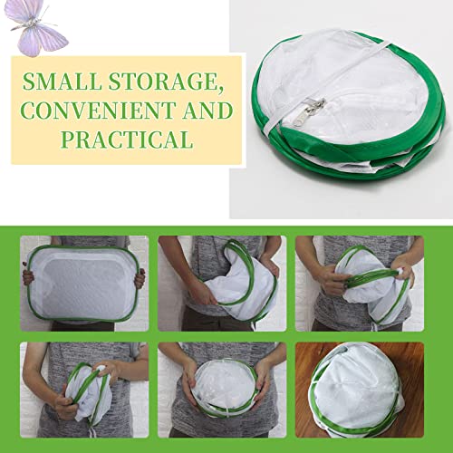 EATAKWARD 36" Mesh Plant Enclosure, Foldable Mesh Cage for Breeding, Grow Tent Plant Cover for Fruit, Vegetables, Pests, Bird and Pest Protection Guard for Flowers and Herbs Pop-Up Cage - size: 35.4'' X 23.6'' X 23.6''